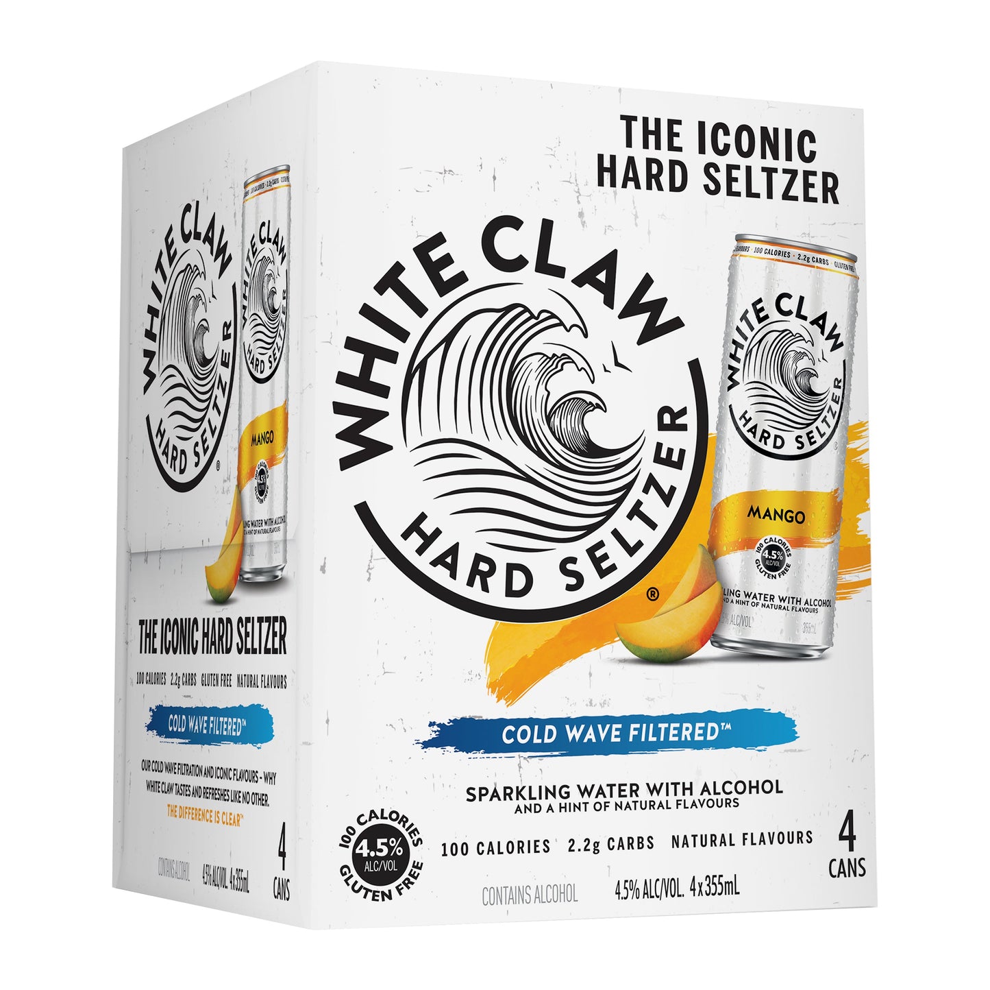 White Claw Mango 4.5% 4pk 355ml Cans
