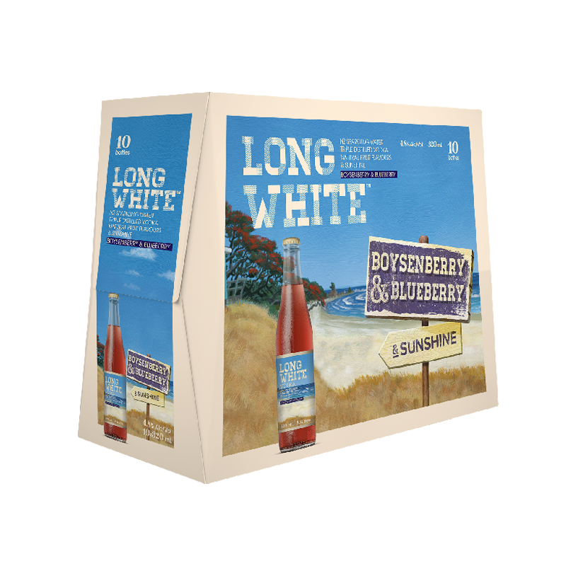 Long White Boysenberry and Blueberry 10Pk Btls
